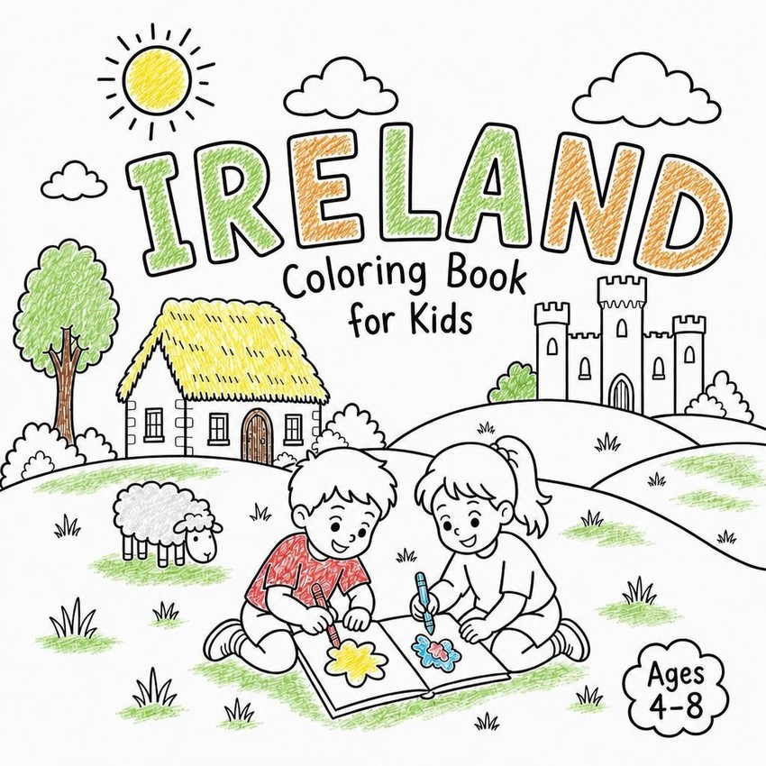 Ireland Coloring Book for Kids front cover