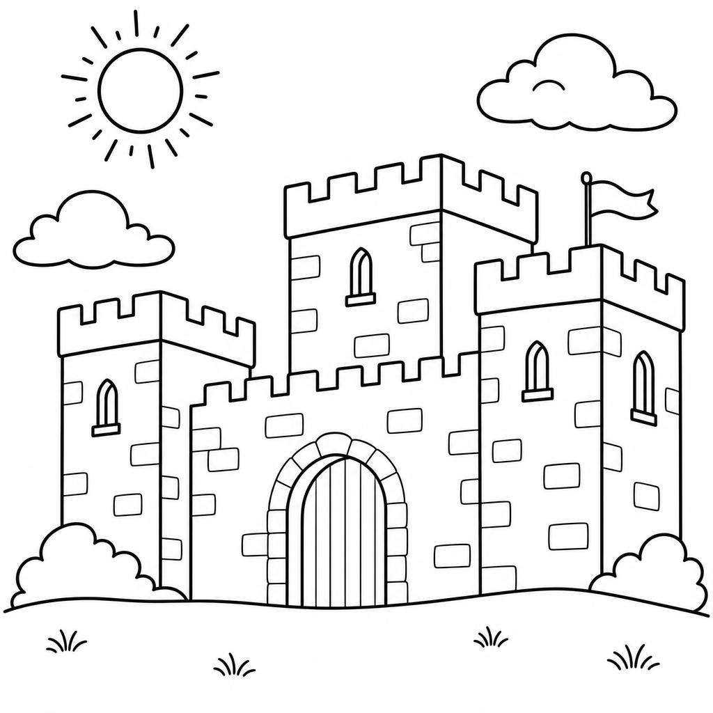 Irish Castle coloring page preview